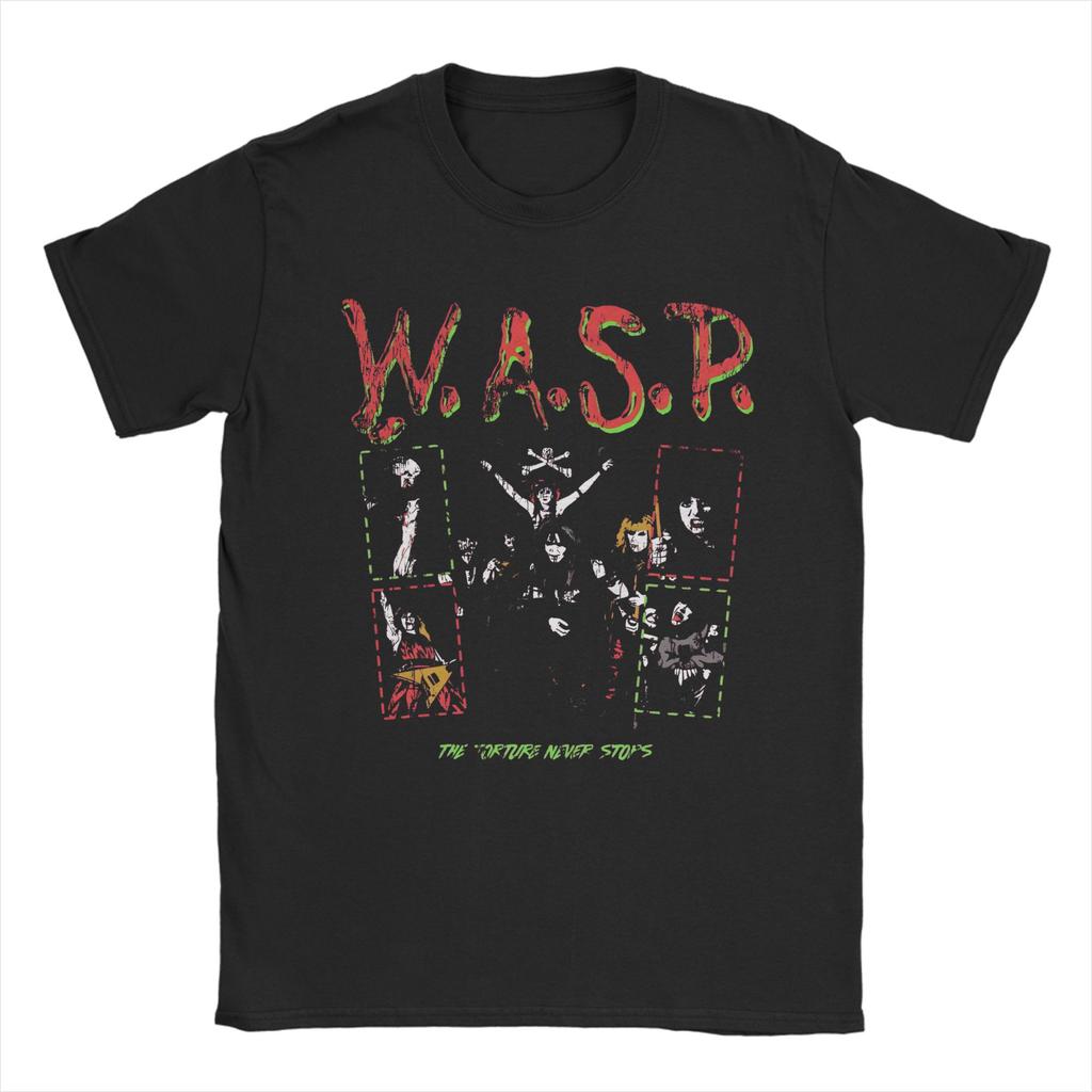 WASP W.A.S.P рок-группа Одежда Унисекс Футболка Чистый хлопок Футболка Новое поступление Футболка Одежда