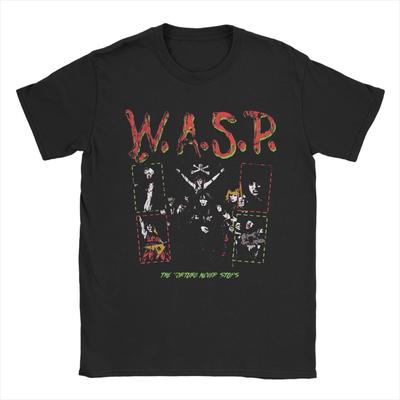 Мужчины Женщины Новое поступление WASP W.A.S.P рок-группа Футболка 100% хлопок Футболки Одежда