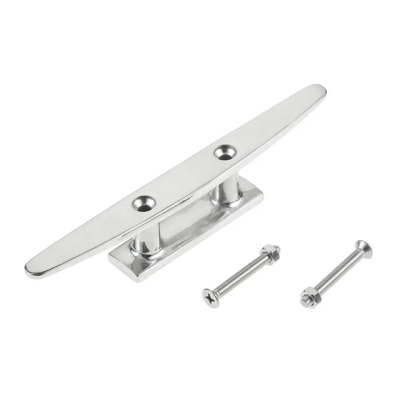 1Pc Boat Open Base Cleat Dock Cleat with tallation Screws Marine 316 Stainless Steel Yacht Mooring Accessories 4/5/6/8/10inch