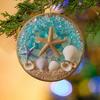 Starfish & Shell Hanging Ornament Acrylic Coastal-Themed Decor for Christmas Tree Home Party Beach Style Gift Idea