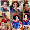 Synthetic Short Curly Black Wig + Red Bowknot Headband,Bob Wave Snow White Cosplay Wig Black Middle Costume Party Halloween Wigs