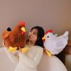 Плюшевая игрушка Петух, набитая хлопком, Милая имитация домашней птицы, Кукла-плюшка, Компаньон, Подушка для дивана, Мягкая мультяшная кукла-цыпленок, Детская игрушка