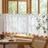 Boho Romantic White Lace Curtains DIY Flower Curtain New Tulles Drapes