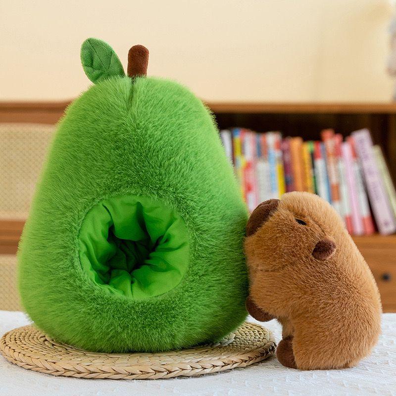Capybara Avocado Creative Plush Doll Pillow Children Toy For Birthday Gift