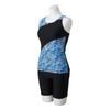 Swimsuit for Gym Size Black X Light XL Women's V-Back Fitness, N2JGA342, 93 Blue,