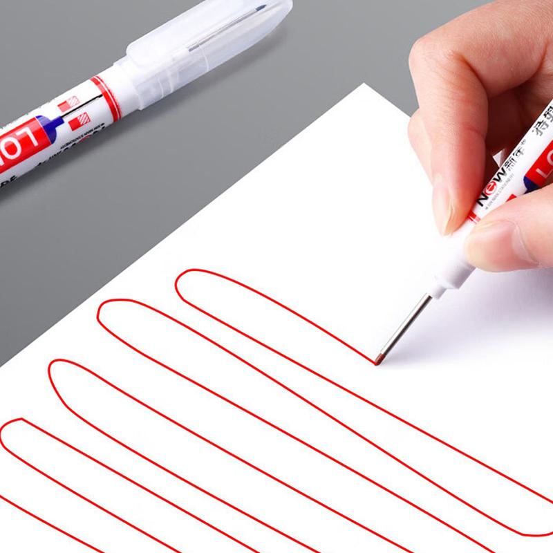 Длинный маркер для строительства ручка для металла масло водонепроницаемый тонкая головка деревянная ручка для рукоделия удлиненная 20 мм длинная головка глубокое отверстие