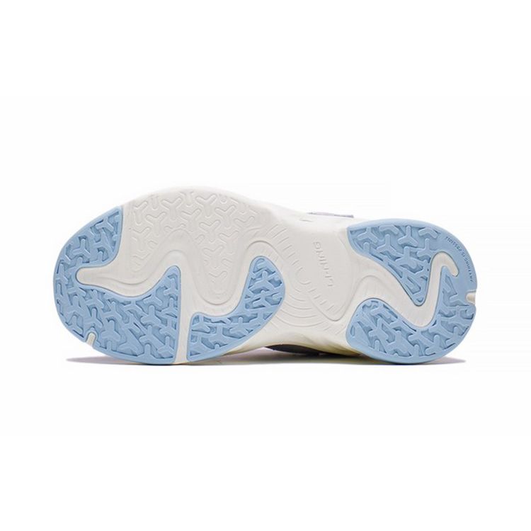 Li Ning Comfortable Non-Slip Shock Absorbing Durable Lightweight Kids Casual Shoes Kids Casual Shoes White Blue Pink YKNS068-14
