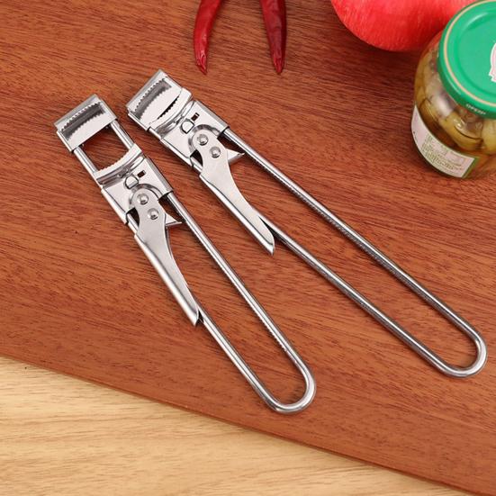 Yousheng Bottle Opener Stainless Steel Can Opener with Anti-Slip Groove Ergonomic Handle Easy Jar Lid Opener Lid Remover Tool