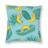 Banana Summer Fruits Pillowcase Printing Cushion Cover Decor Tropical Palm Leaves Pillow Case Cover Home Zippered