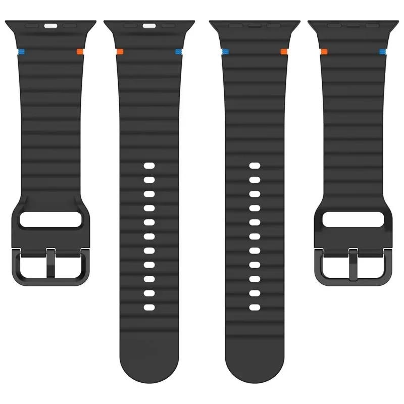 Силиконовый ремешок для Apple Watch Ultra Band 49 мм 46 мм 45 мм 42 мм 44 мм 40 мм 41 мм correa bracelet belt iWatch series 10 9 8 6 7 5 SE