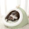2021 Sweet Cat Bed Warm Pet Basket Cozy Kitten Lounger Cushion Cat House Tent Very Soft Small Dog Mat Bag For Washable Cave Cats Beds