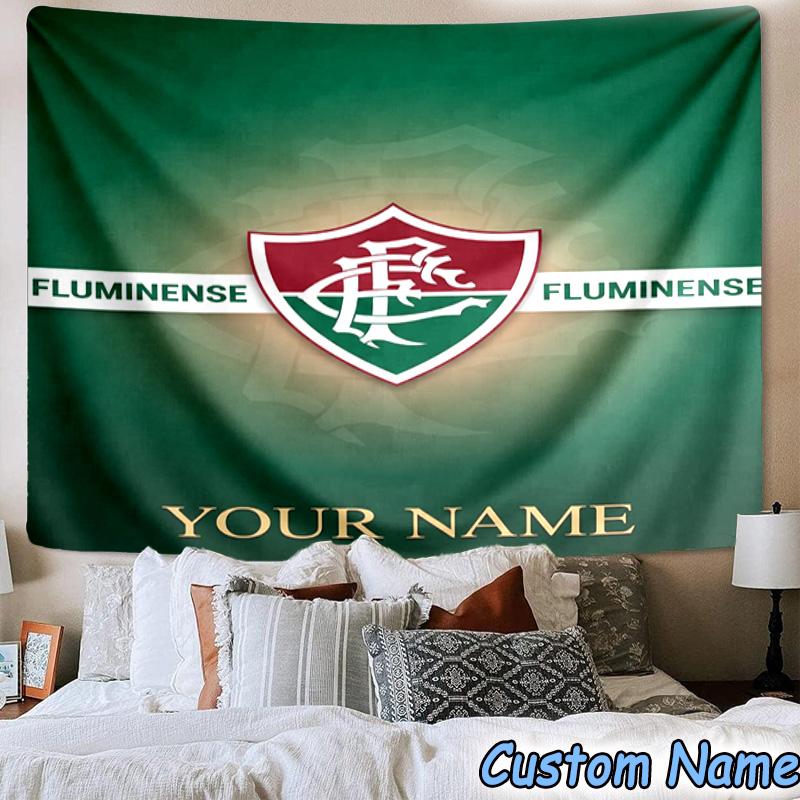 Custom Name Fluminense Club Crest Printed Tapestry, for Bedroom,Livingroom, dormitory, Large Wall Decor, Fabric Decor Fan Birthday Gifts