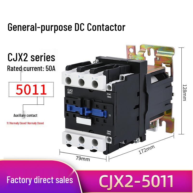 DC 24V Contactor CJX2 Series: 1210Z, 1810Z, 2510Z, 3210Z, 5011Z, 6511Z, 9511Z