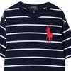 Детская футболка Polo Ralph Lauren SS23 С вышивкой логотипа В полоску Круглый вырез Короткий рукав Детская одежда Синий 323786411-003