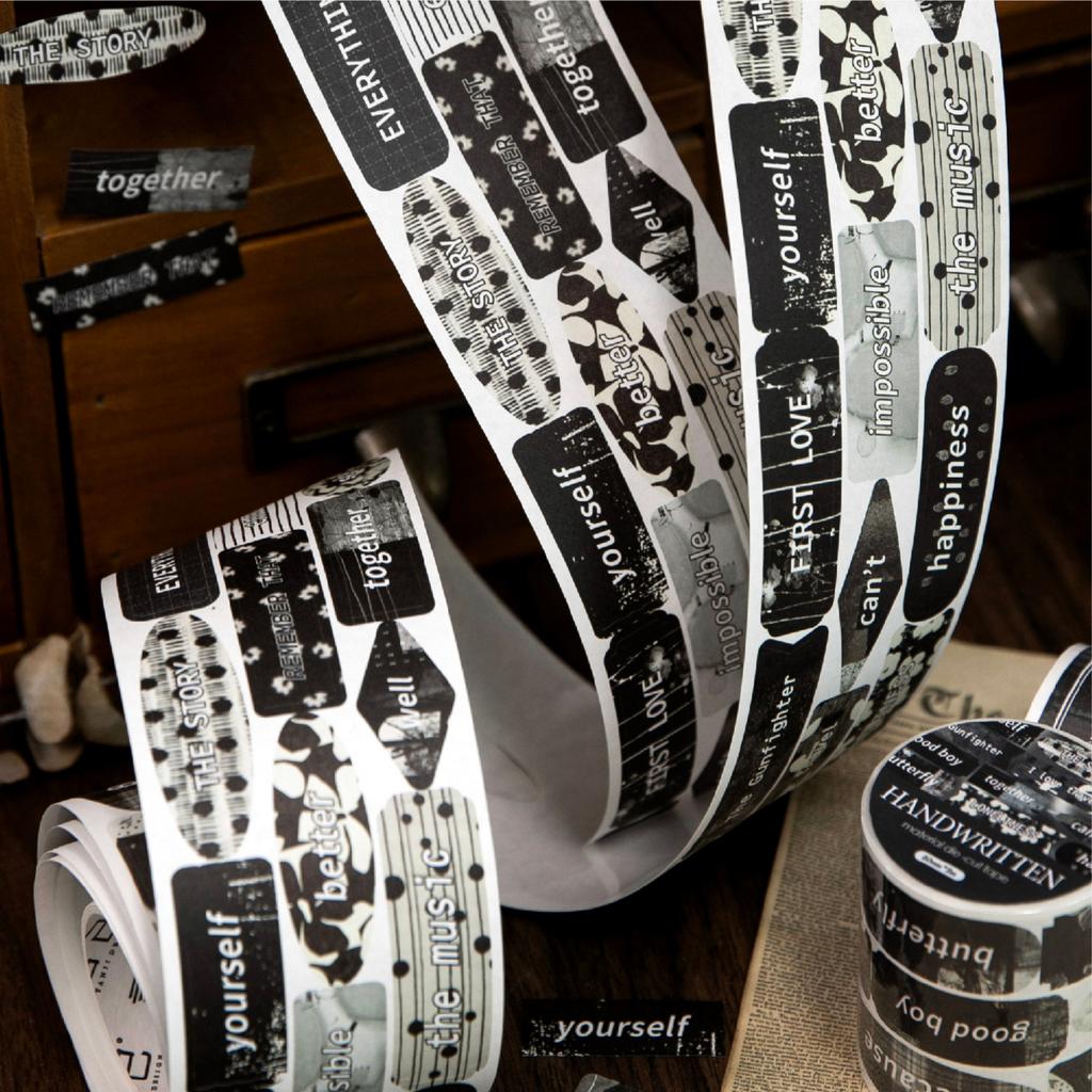 50mm * 2m Retro Label Decoration Material Circular Adhesive Tape DIY Handmade Scrapbook Aesthetics Journal Supplies