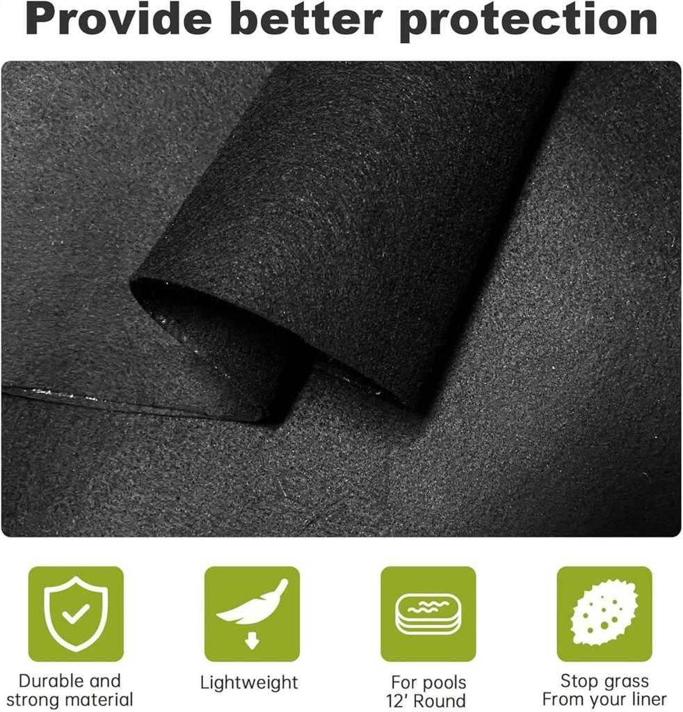 Круглый коврик для ванны диаметром 3,7 м, водопоглощающий, защитная подстилка для пола джакузи, водонепроницаемый, нескользящий, для надземного бассейна