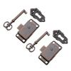Pack of 2 Vintage Skeletons Key Lock Antique Zinc Alloy Cabinet Lock Without Mortise Designs for Decorative Furniture