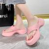 Fashion Thick Soled Sandals Women Girl Wearing Summer Luxury Sandals EVA Flip Flops Slides Women External Wear Beach Slippers