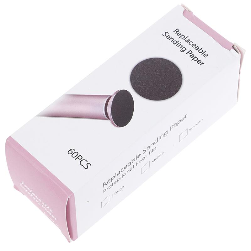 60Pcs Replaceable Sandpaper Disc Cuticle Foot File Callus Remove Dead Pedicure