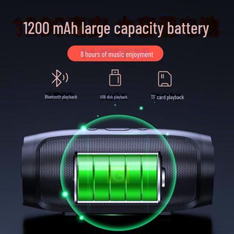 Bluetooth-динамик MiniE3 J007: Двойная диафрагма, USB-карта, система впрыска масла класса А, мини-сабвуфер.