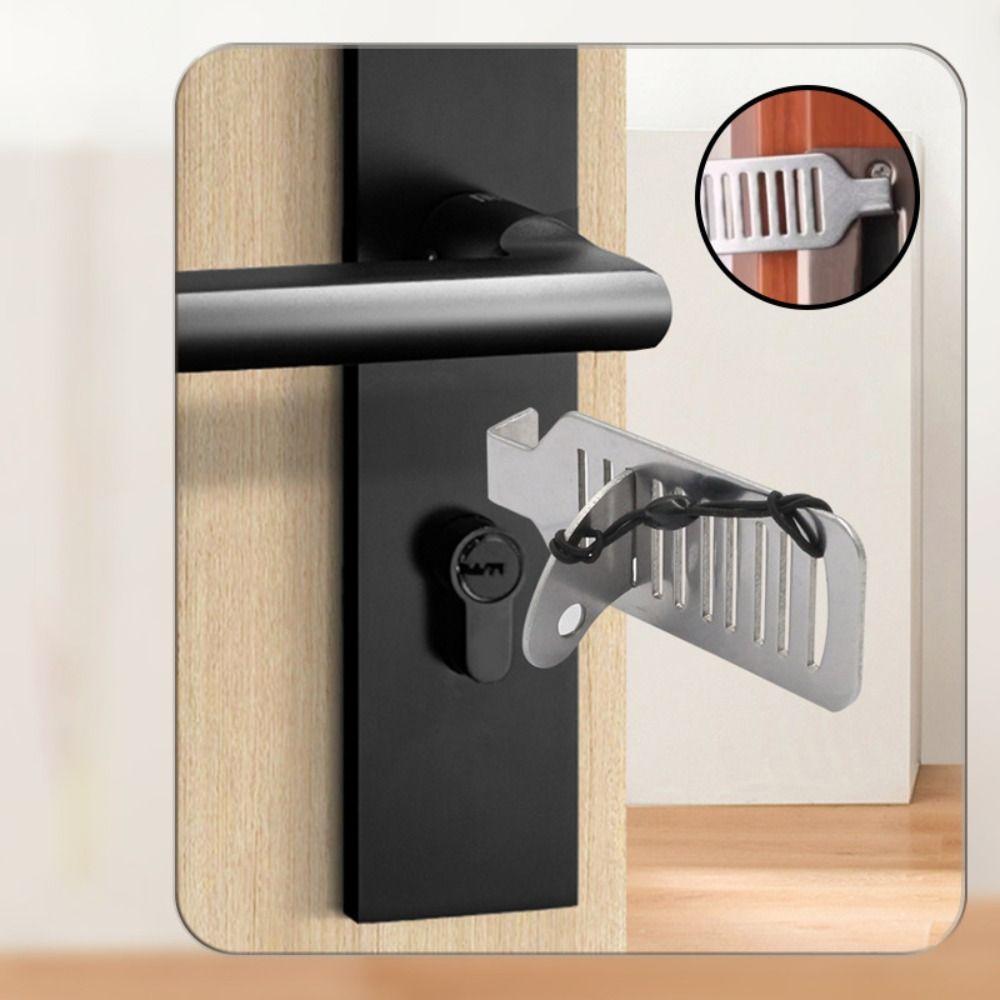 Durable Security Door Lock Portable Hotel Door Jammer Multifunction Door Lock Stoppers Women