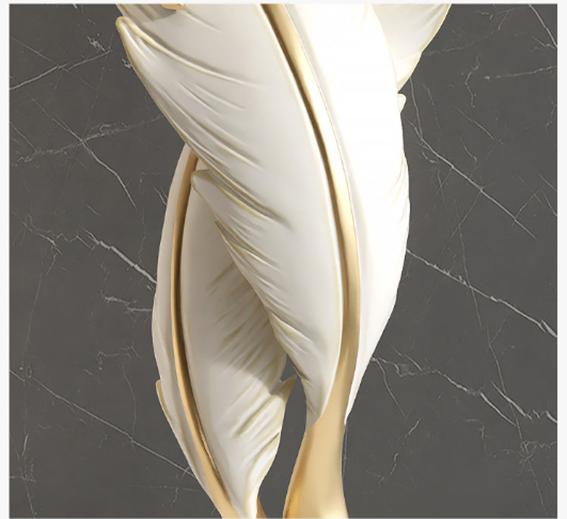 Modern Creative Feather Resin Accessories Office Store Table Figurines Decoration Home Furnishing Room TV Cabinet Sculpture Art