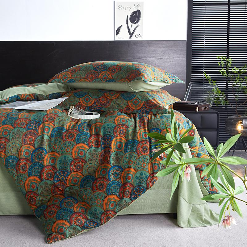 Пододеяльник Двухслойный комплект постельного белья Yann Retro Комплект постельного белья Постельное белье Queen King Size Наволочки