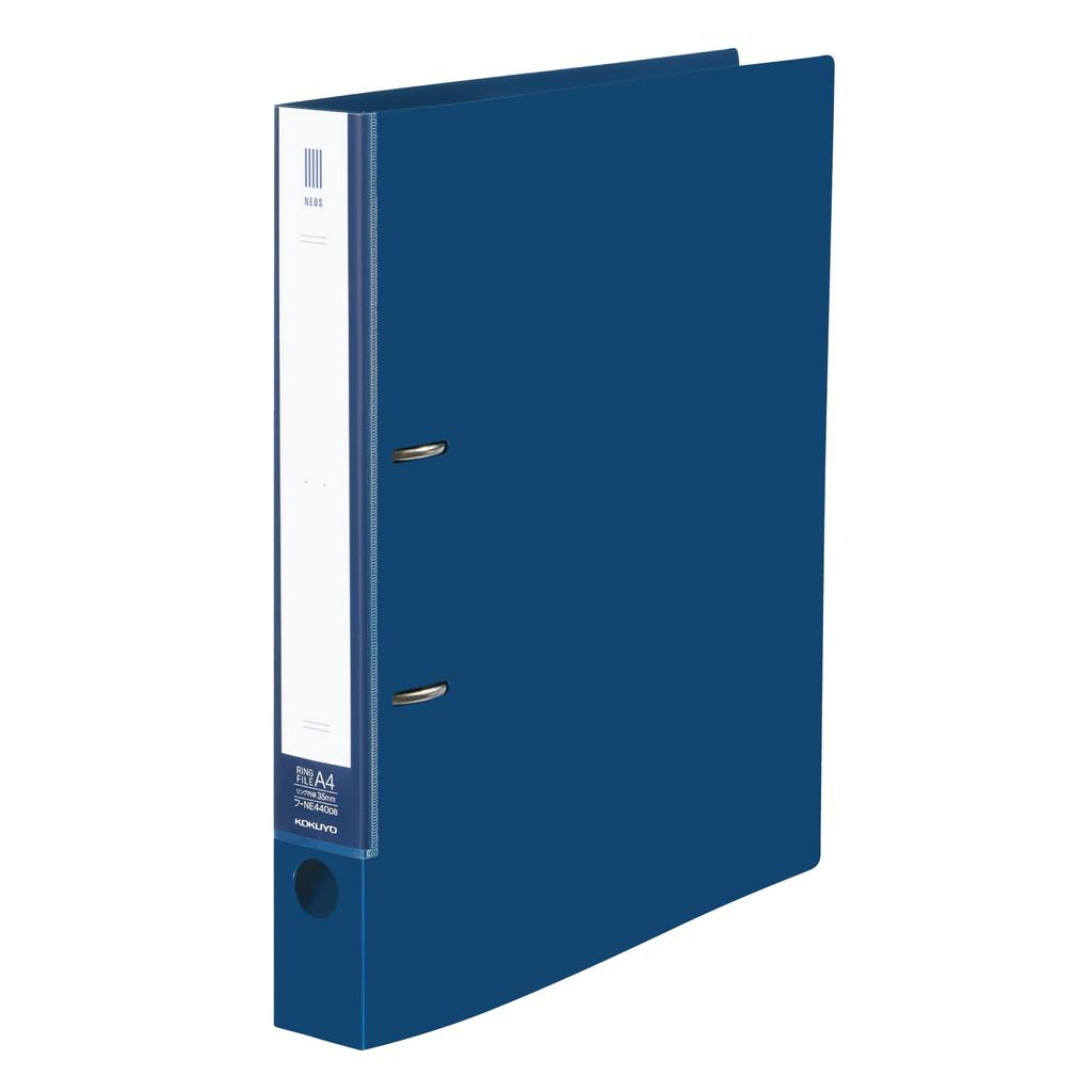 KOKUYO NEOS Ring Holds 330 File, A4, 2-Ring, Sheets, Navy, F-NE440DB
