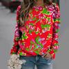 Ethnic Style Flower Sweatshirts Floral 3D Print Autumn Women Hoodies Long Sleeve Y2k Oversized Pullovers Tops Female Clothing