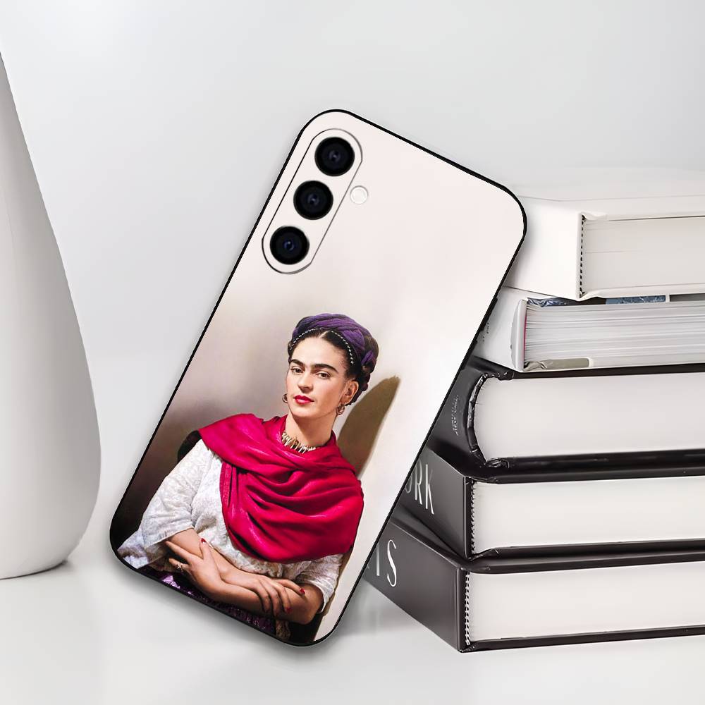 Чехол для телефона с рисунком Фриды Кало для Samsung Galaxy A73, A72, A71, A70, A53, A52, A51, Мягкий силиконовый черный чехол