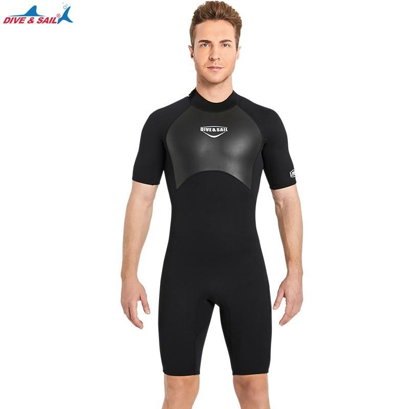 2mm Short Sleeve Wetsuit Snorkeling Diving Swimming Surfing Warmth Protection Unisex Adult