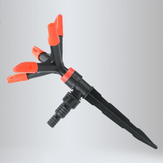 2 Pcs Irrigation Sprinklers 360 Degree Rotation 5-in-1 Large Coverage Area 5 Arm Irrigation Adjustable Angle Yard Lawn Greenhouse