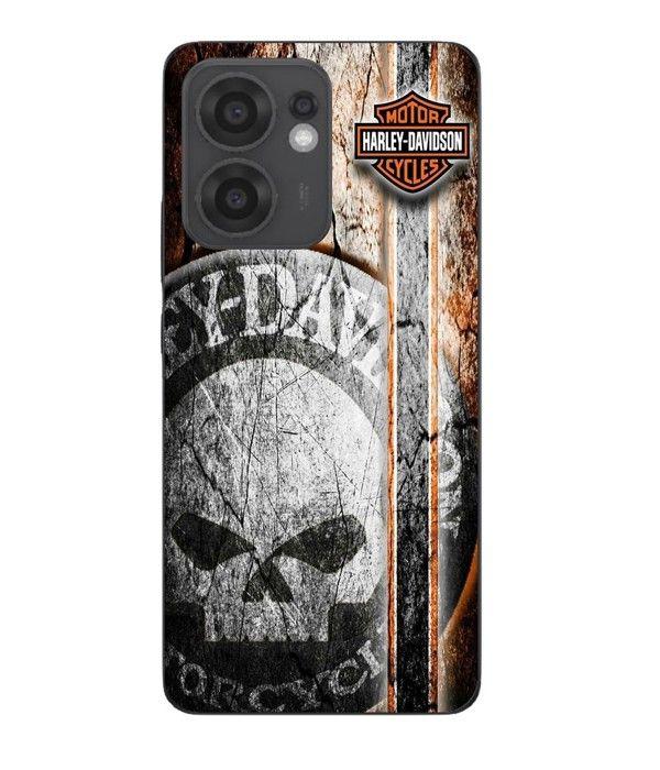 Coque Maniacase Pour Oppo Reno 13F Harley Davidson tête de mort vintage
