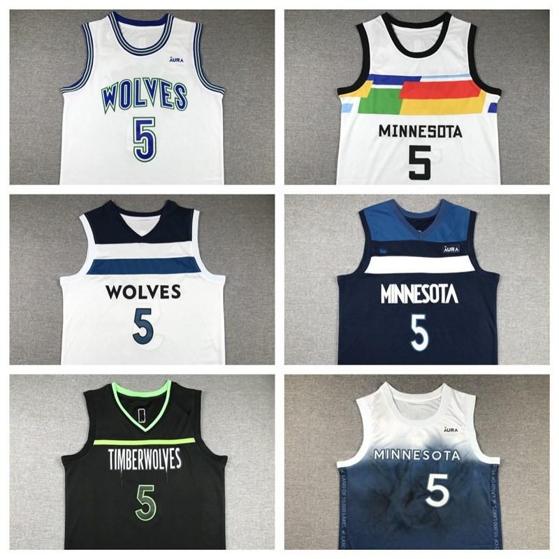 Embroidered Minnesota Timberwolves NBA Jersey 5 Anthony Edwards Basketball Uniform Men Women