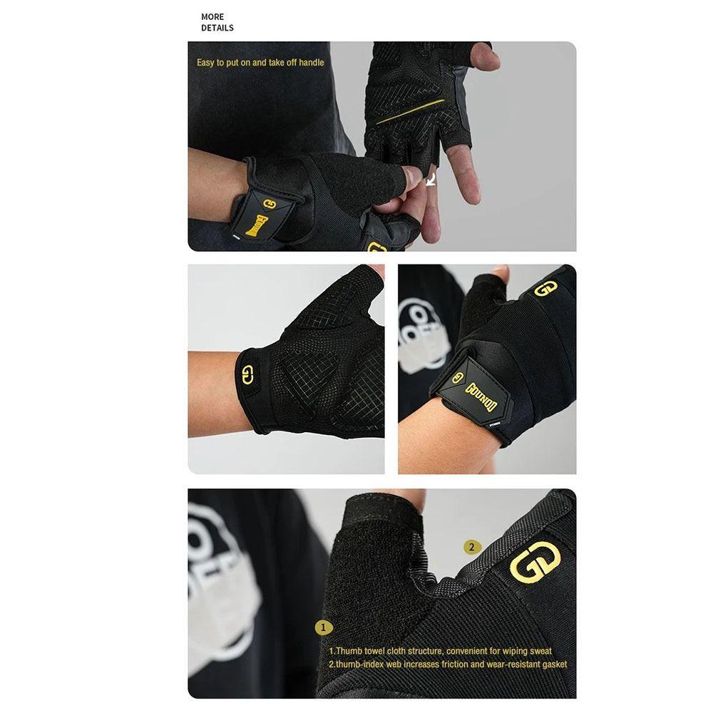 1 пара дышащих перчаток для тяжелой атлетики, перчатки для велоспорта и мотоспорта, тренировки по бодибилдингу и пауэрлифтингу