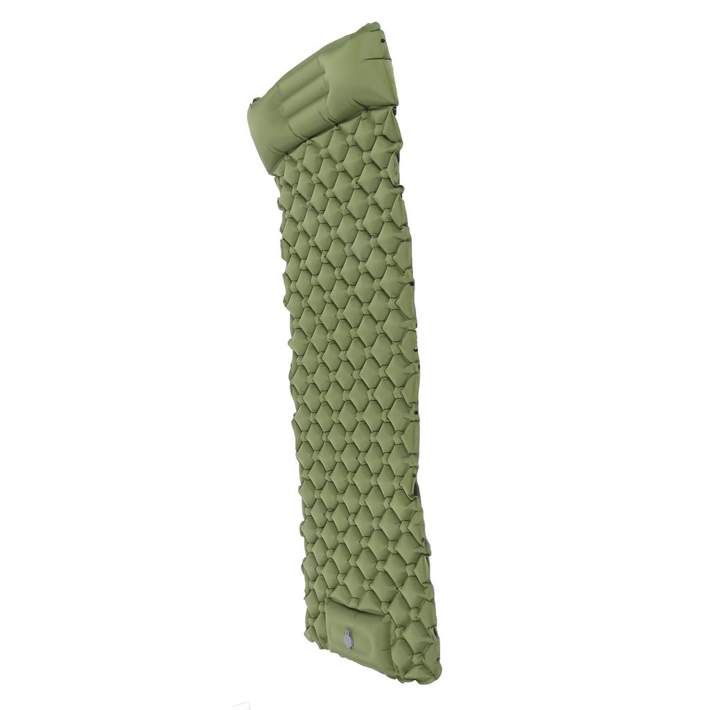 Camping Sleeping Pad Mat Inflatable Cushion Air Mattress for Outdoor Travelling UseMilitary Green