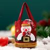 Рождественский подарок Сумочка Портативная ручка Мультфильм 3D Санта-Снеговик Лось Медведь Прочная ткань Многоразовая продуктовая конфета Вечеринка Подарочная сумка