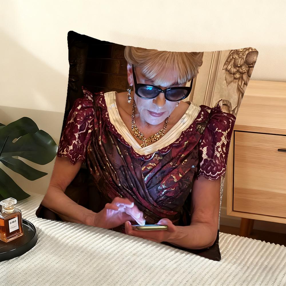 Cushion Cover Silky Short Plush Home Sofa Cushion Cover - Invisible Zipper Home Decoration The Gilded Age TV Series
