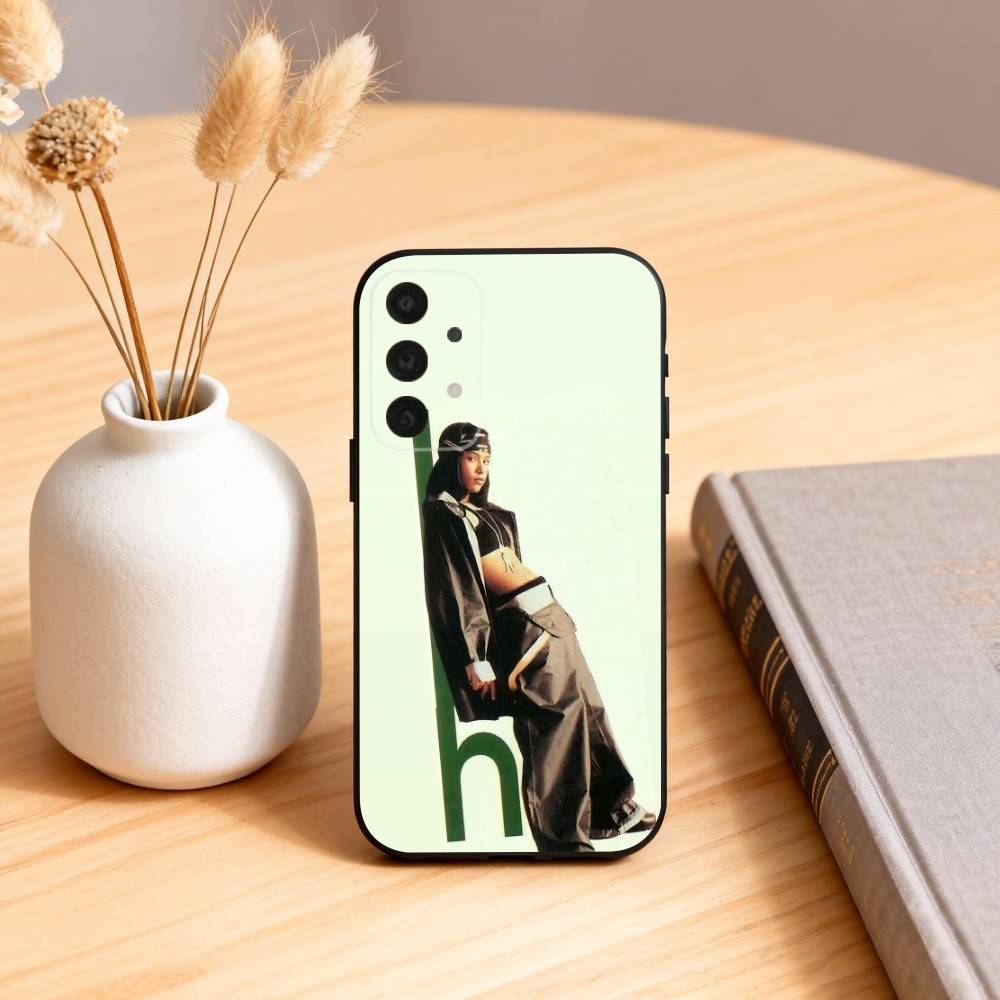 Чехол для телефона A-AaliyahS H-hip pop Для Samsung S25,24,23,22,30,21,10,9,Ultra,Plus,Lite,FE,4,5 G Мягкий черный чехол