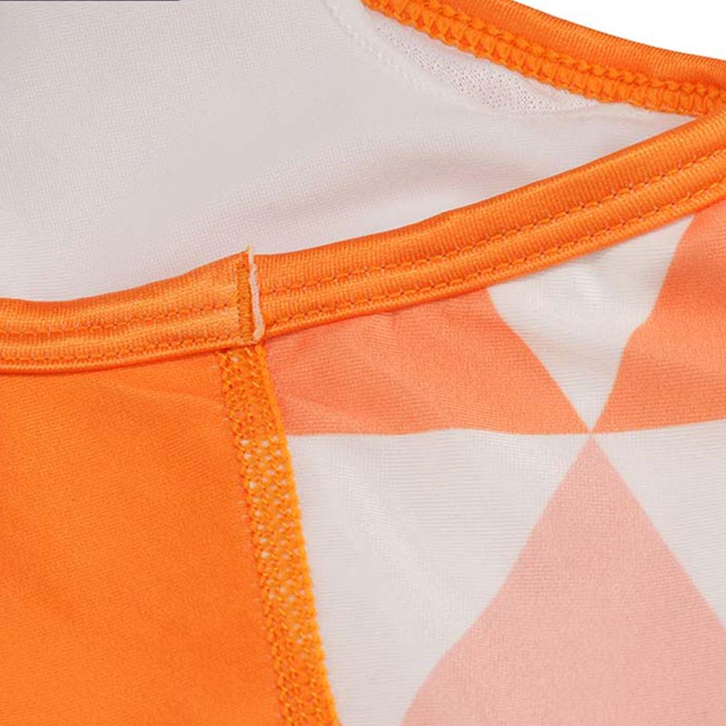 Asics U-Neck Geometric Pattern Sleeveless Top Women Tops Orange 2012C713-800