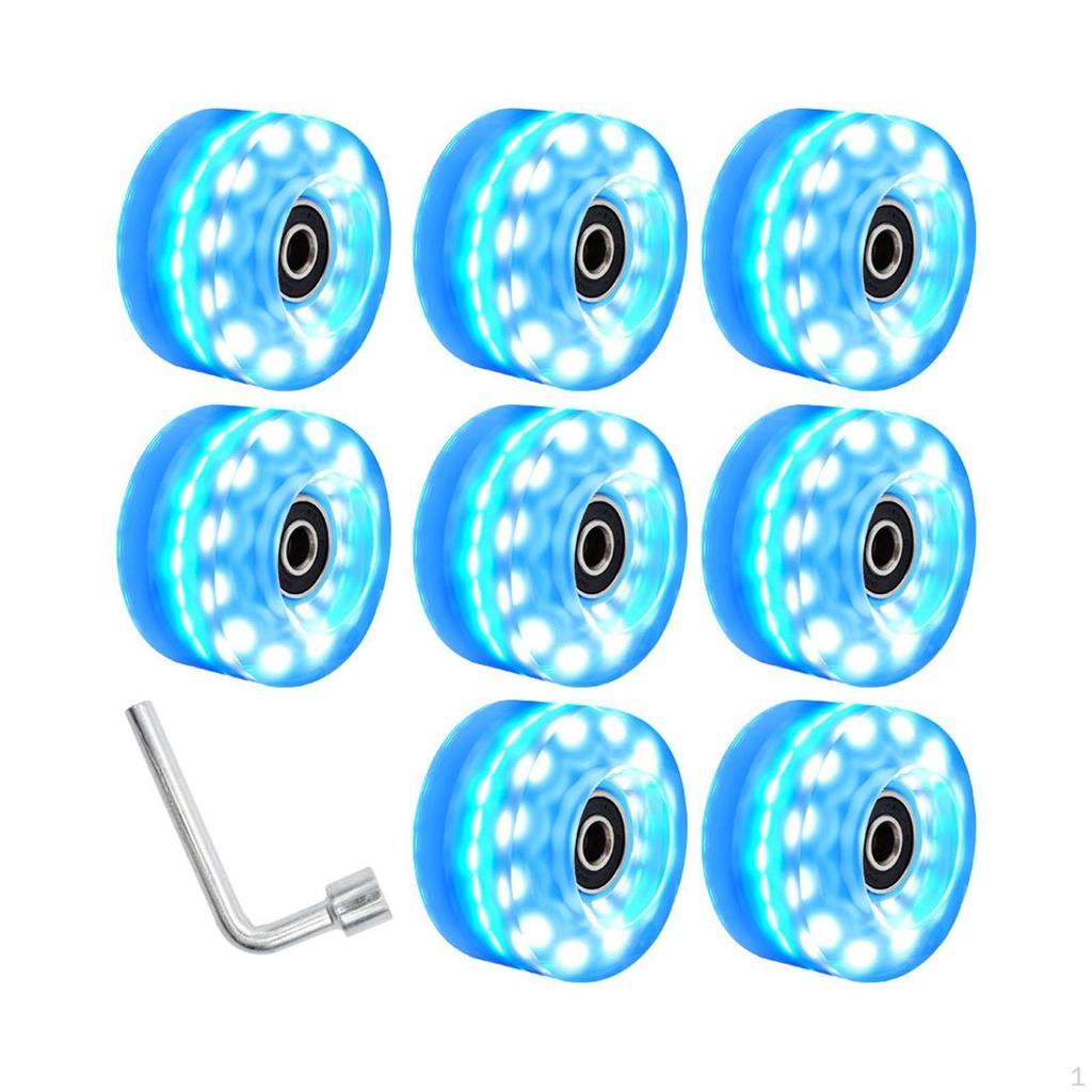 Комплект светящихся колес для роликовых коньков для улучшенного катания на коньках