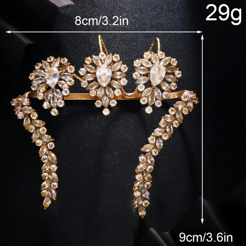 Новый геометрический браслет на руку для женщин, регулируемое кольцо на три пальца, ювелирное изделие, 5A кубический цирконий, манжета на ладонь, для невесты, для вечеринки