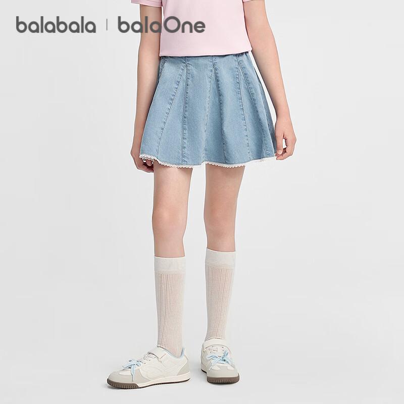 Джинсовая мини-юбка А-силуэта для девочек Balabala