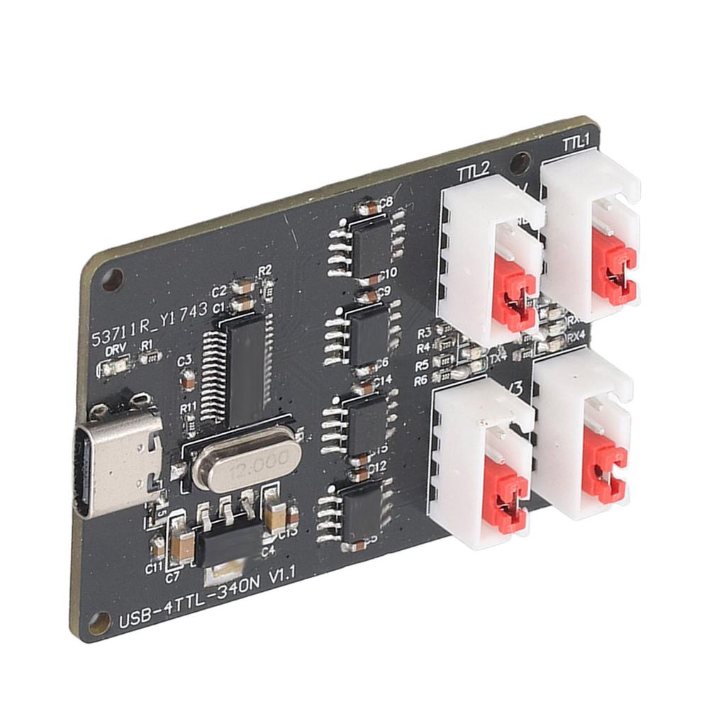 4 Way USB to TTL Serial Port Module TYPE C USB to TTL Serial Adapter Board with LED Indicator