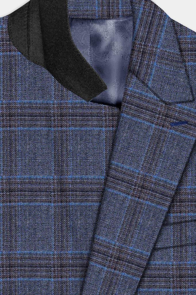 Пикетированный шерстяной блейзер Woolrich в мелкую клетку Super fine, двубортный