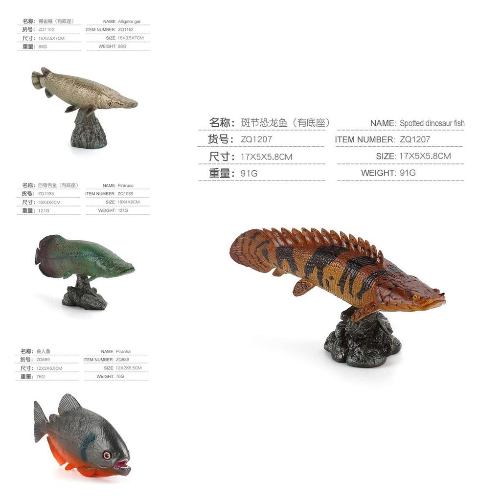 Piranha Marine Life Fish Model Pvc Educational Display With Base For Science Enthusiasts