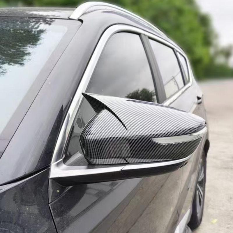 Автомобильный тюнинг для Jetour X70 PLUS 2024 Углеродное волокно Бычьи рога Накладка на корпус зеркала заднего вида Стайлинг