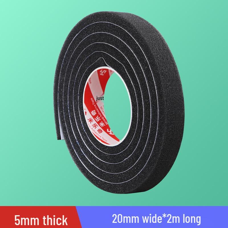 Black Soft Sponge Sealing Strip for Soundproof, Windproof, Shockproof Glass and Sliding Doors or Windows