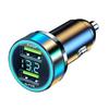 Dual Port 66W Car Charger Quick Charge Voltage Monitor USB Adapter Blue Universal
