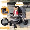 Totoro Ball Pet Cart for Large Dog Pet Stroller for 2 for Multiple Luxurious Foldable Pet Recommended for Large Dogs Dogs, Buggy, Medium-sized Dogs,